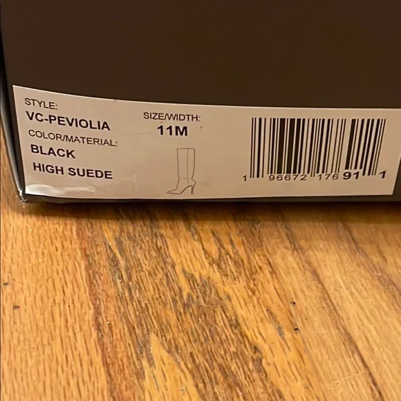 Vince Camuto Black Over the Knee Boots with Stiletto Heel - Picture 6 of 6